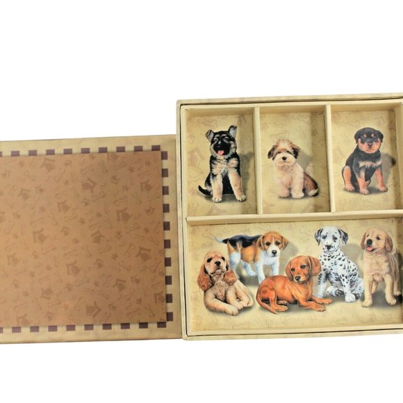 Revelations Puppy Love Trinket Jewelry Nesting Boxes Sectioned Drawer Lot Of 2 - Picture 7 of 10